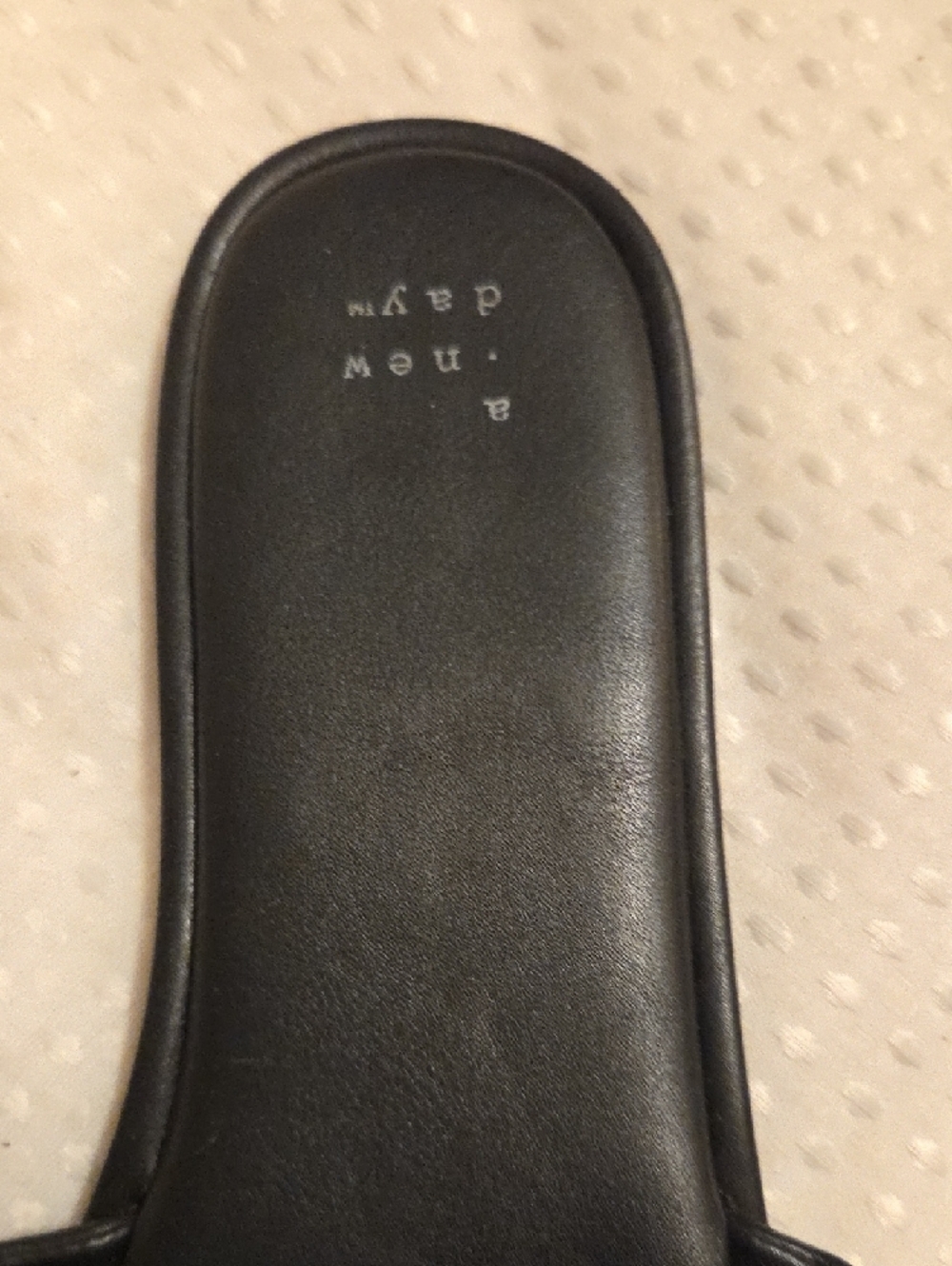 a new day Black Leather Slide Sandals - Picture 3 of 3
